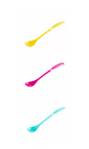 Canpol Babies Műanyag kanál meghosszabított nyéllel 4hó+ - Vegyes színekben