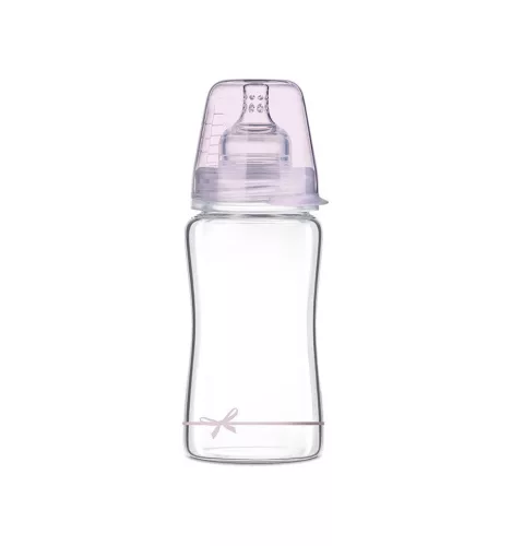 Lovi DiamondGlass Üvegből készült cumisüveg 250 ml (3h+) - Baby Shower Girl