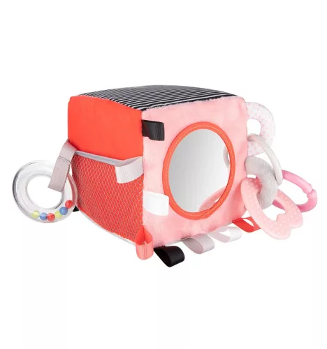 Canpol Babies Szenzorikus plüss kocka - Korall