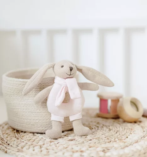 Canpol Babies Plüss játék csörgővel - Rózsaszín nyuszi