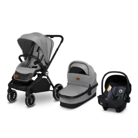   Lionelo Mika 3in1 multifunkciós babakocsi - Grey Stone + Astrid I-Size babahordozó - Black Grey