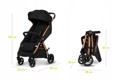Lionelo Ingrid sport babakocsi - Black Onyx