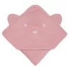Lionelo Muslin pamut kapucnis törölköző - Pink Baby