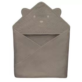   Lionelo Muslin pamut kapucnis törölköző - Beige Cappuccino