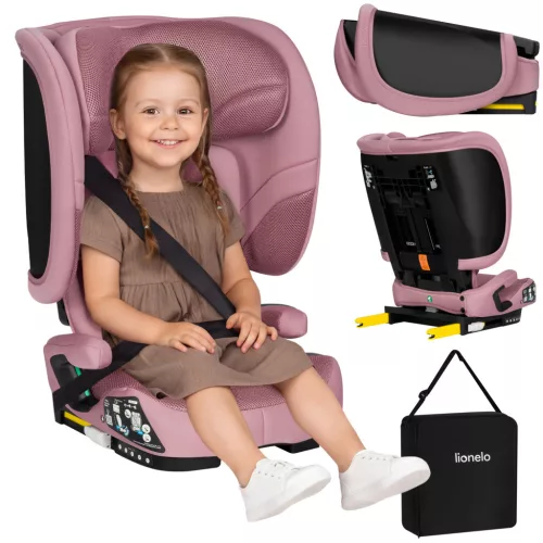 Lionelo Orin i-Size Isofix gyerekülés (100-150 cm) - Pink Mauve