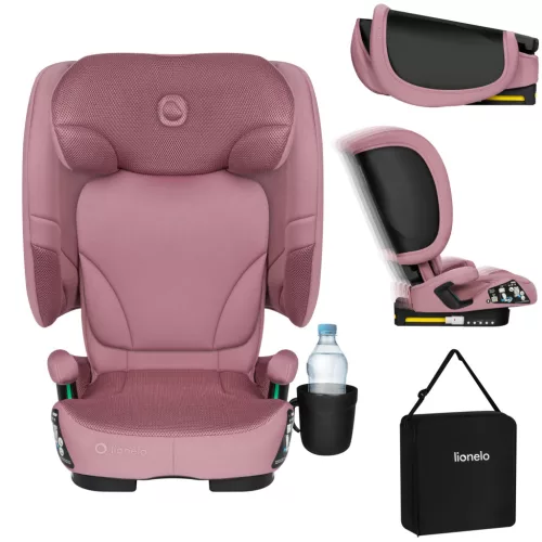 Lionelo Orin i-Size Isofix gyerekülés (100-150 cm) - Pink Mauve