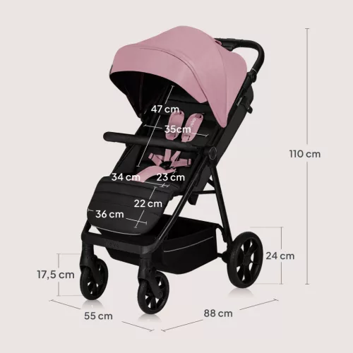Lionelo Mira sport babakocsi - Pink Rose