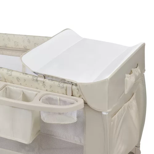Lionelo Sven Plus multifunkciós utazóágy - Beige Latte