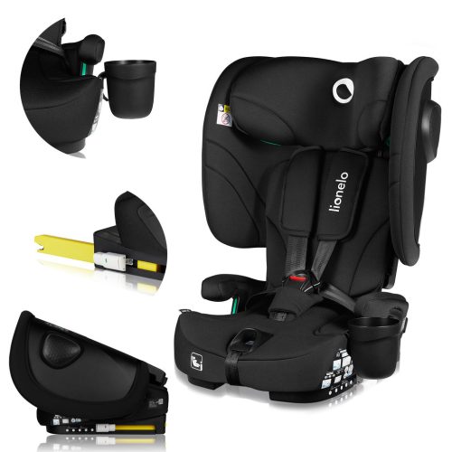 Lionelo Nelly I-Size ISOFIX összecsukható gyermekülés (76-150cm) - Black Carbon