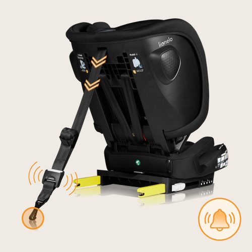 Lionelo Nelly I-Size ISOFIX összecsukható gyermekülés (76-150cm) - Black Carbon