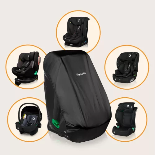 Lionelo Thermal Cover gyermekülés védőhuzat túlmelegedés ellen - Ezüst-Fekete