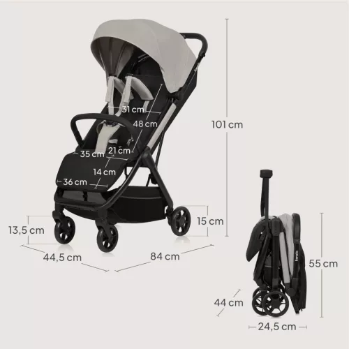 Lionelo Julie Air sport babakocsi - Beige Sand