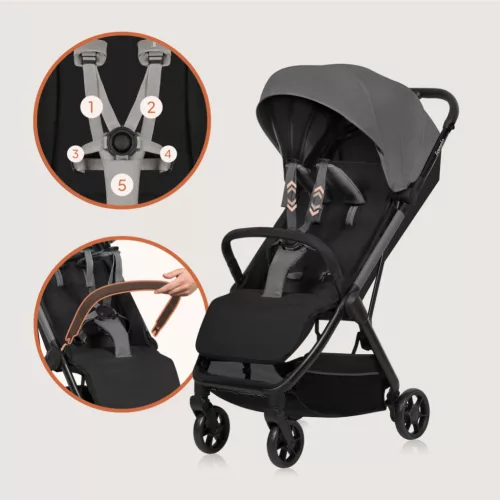 Lionelo Julie Air sport babakocsi - Grey Stone