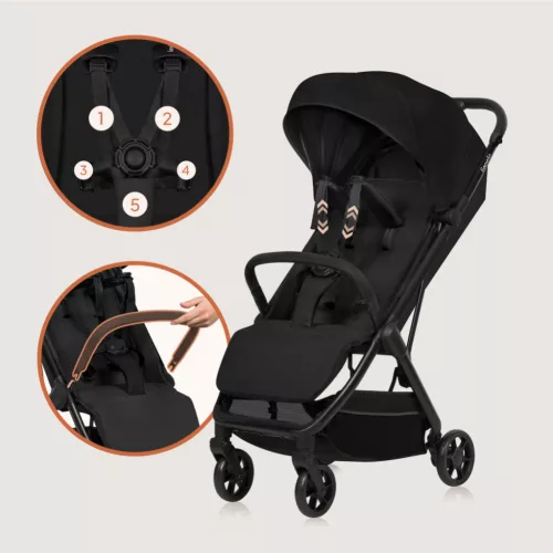 Lionelo Julie Air sport babakocsi - Black Onyx