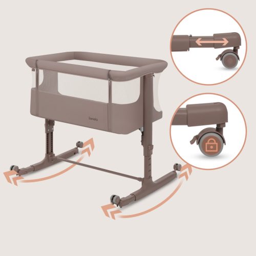 Lionelo Aurora 3in1 babaöböl, babaágy és bölcső -  Beige Taupe