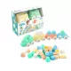 Mochtoys Play&Squish puha vonat építőkocka NAGY szett 12+4dbos