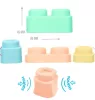 Mochtoys Play&Squish puha vonat építőkocka NAGY szett 12+4dbos