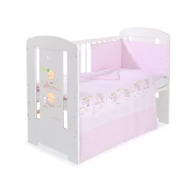   BabyLion Prémium 3 részes ágyneműhuzat szett - Rózsaszín - Édes mackók