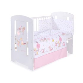   BabyLion Prémium 3 részes ágyneműhuzat szett - Rózsaszín - nyuszi és barátai