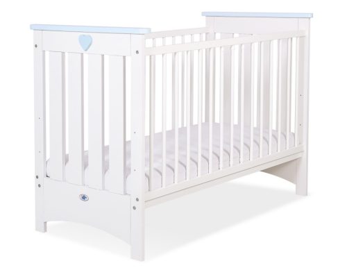 BabyLion Prémium kiságy - 60x120 - fehér-kék