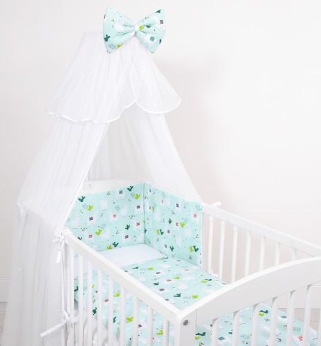 BabyLion Prémium 5 részes ágyneműhuzat szett - Menta Láma