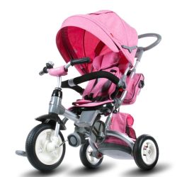   Sun Baby Little Tiger Tricikli felfújható kerekekkel - Rózsaszín melange