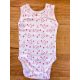 LP Ujjatlan filmnyomott pamut body (74) - Rózsaszín szívecskék
