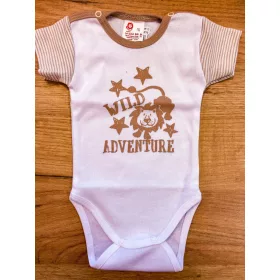   LP Rövid ujjú pamut filmnyomott body (74) - Bézs - wild adventure