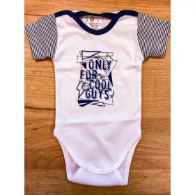   LP Rövid ujjú pamut filmnyomott body (74) - Sötétkék - Cool