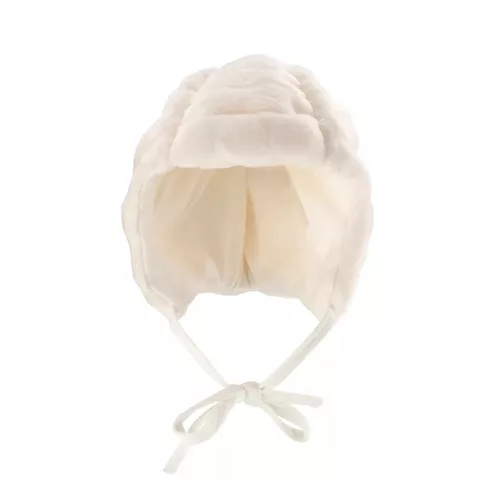 Kenguru Bélelt megkötős sapka - Ekrü (37-39 cm)