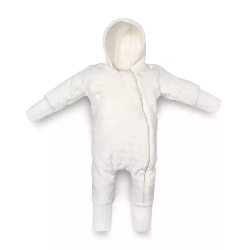 Kenguru Microfiber és pamut overál (2 Tog) - Ekrü (3-6 hónap)