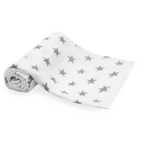   Scamp Tetra Textil pelenka szett (5db) - Fehér alapon szürke csillagok