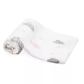   Scamp Tetra Textil pelenka szett (3db) - Fehér alapon rózsaszín felhők