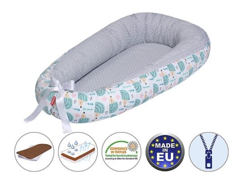 Scamp Babafészek - Kifordíható! - Szürke-Fehér - Pöttyök és Sünik