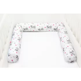 Scamp Rácsvédő hengerpárna 210 cm - White Grey Bears