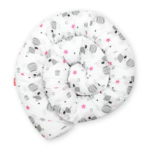 Scamp Rácsvédő hengerpárna 210 cm - White Grey Bears