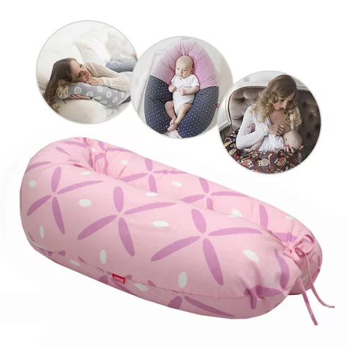 Scamp Szoptatós párna - Rózsaszín-Lila - Mintás