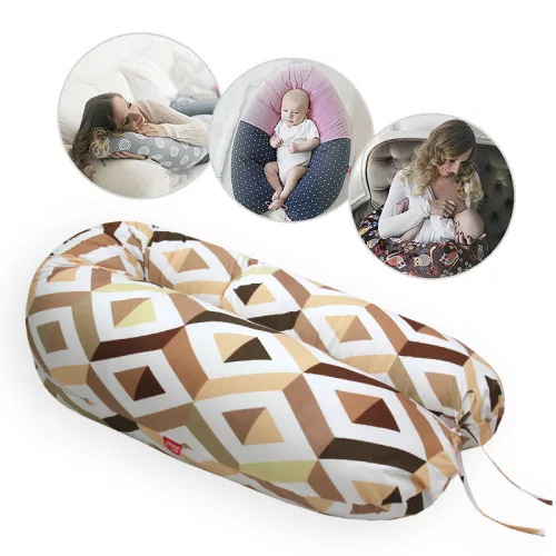 Scamp Szoptatós párna - Barna minták