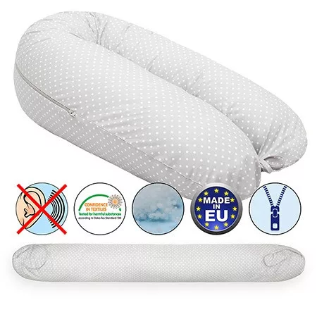 Scamp Szoptatós párna - Szürke alapon pici fehér pöttyök