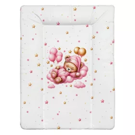   BabyLion Puha pelenkázó lap 50x70 cm - Rózsaszín alvó maci