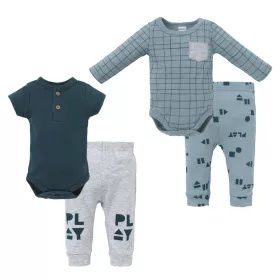   Foxy Baby Pamut Rövid és hosszú ujjú body + nadrág szett (68) - Play