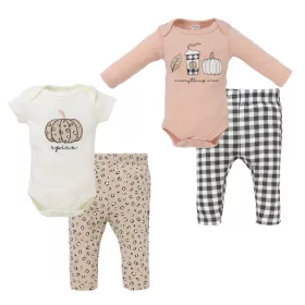   Foxy Baby Pamut Rövid és hosszú ujjú body + nadrág szett (80) - Pumpkin Spice Latte