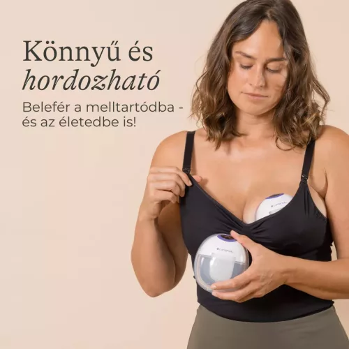 Lansinoh Single hordható mellszívó 4 fázisú, egyes + Lansinoh anyatejtároló zacskó 25 db szett