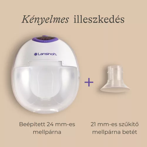 Lansinoh Single hordható mellszívó 4 fázisú, egyes + Lansinoh anyatejtároló zacskó 25 db szett
