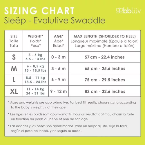 BBlüv Sleep swaddle me 3in1 babapólya - M méret