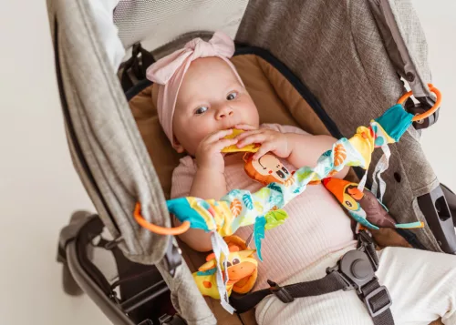Bali Bazoo felakasztható szenzoros babakocsi játék - Clourful