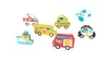 Tooky Toy Közelekedés forma kirakós fa játék puzzle 9db-os