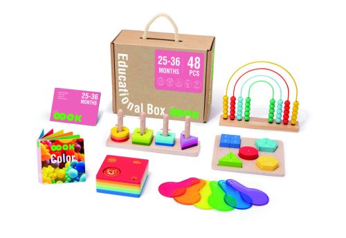 Tooky Toy Montesszori fa játék oktató box - TK754