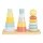Tooky Toy Piramis toronyépítő montessori fa játék 17db-os 