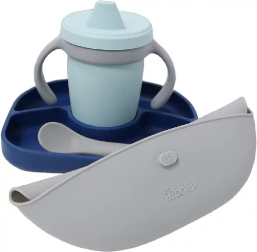 Bblüv Set szilikon etetési szett - Navy
